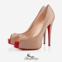 Vendome 120mm Peep Toe Pumps Nude Red BSCL3910038