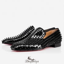 Dandelion Spikes Flat  Black Patent Leather BS35632