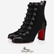 Who Dances Button Black 85mm Red Sole Bootie BSCL7194055