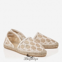 Jimmy Choo Latte Chain Embroidered Lace Espadrille BSJC7422228