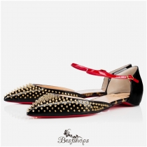 Baila Spike Flat Leopard Patent Leather BSCL227698