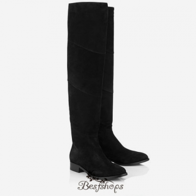 Jimmy Choo Black Suede Over the Knee Boots BSJC5557001