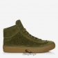 Jimmy Choo Forest Green Suede High Top Trainers with Mixed Stars BSJC5854366