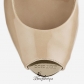 Jimmy Choo Nude Patent Leather Sling Back Peep Toe Wedges 100mm BSJC9874528