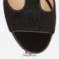 Jimmy Choo Black Chain Fabric T-Bar Sandals 120mm BSJC7422728