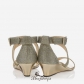Jimmy Choo Light Bronze Lamé Glitter Fabric Wedge Sandals BSJC7417774
