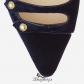 Jimmy Choo Navy Velvet and Black Patent Pointy Toe Flats BSJC7437628
