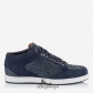 Jimmy Choo Navy Crackly Glitter Fabric Low Top Trainers BSJC7416783
