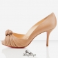 Greissimo 80mm Peep Toe Pumps Beige BSCL341932