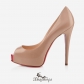 Vendome 120mm Peep Toe Pumps Nude Red BSCL3910038