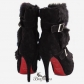 Toundra Fur 120mm Ankle Boots Black BSCL3918494