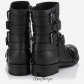 Jimmy Choo Black Grainy Leather Flat Boots BSJC5871608