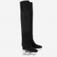 Jimmy Choo Black Suede Over the Knee Boots 50mm BSJC4447598