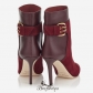 Jimmy Choo Bordeaux Suede and Calf Ankle Boots 85mm BSJC2881698