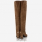 Jimmy Choo Khaki Brown Suede Over the Knee Boots 80mm BSJC6675488