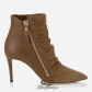 Jimmy Choo Khaki Brown Suede and Calf Ankle Booties 85mm BSJC7779841
