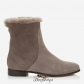 Jimmy Choo Taupe Grey Suede and Shearling Lined Ankle Boots BSJC4434650