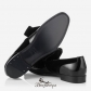 Jimmy Choo Black Velvet and Patent Slippers with Velvet Bow BSJC9863528