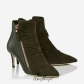 Jimmy Choo Army Green Suede and Calf Ankle Booties 65mm BSJC9812358