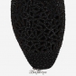 Jimmy Choo Black Laser Perforated Suede Flats with Crystals BSJC7418474