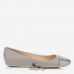 Jimmy Choo Dove Leather with Metal Mesh Ballet Flats BSJC7475822