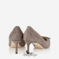 Jimmy Choo Lamé Glitter and Taupe Grey Suede Pointy Toe Pumps 60mm BSJC0068628