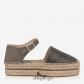 Jimmy Choo Taupe Grey Suede with Metal Micro Studs Espadrilles BSJC7422878