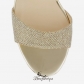Jimmy Choo Gold Lame Glitter Fabric Wedge Sandals 120mm BSJC7413666
