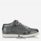 Jimmy Choo Anthracite Glitter and Mirror Leather Sneakers  BSJC7870628