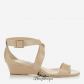 Jimmy Choo Nude Patent Leather Wedge Sandals BSJC7422228