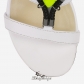 Jimmy Choo Optic White Leather Flat Sandals with Jewel Piece  BSJC7468148