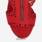 Jimmy Choo Red Laser Perforated Suede Sandals 100mm BSJC7422738