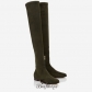 Jimmy Choo Army Green Stretch Suede Over the Knee Boots BSJC9684528