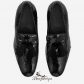 Jimmy Choo Black Pailettes Fabric Tasselled Slippers BSJC9874520
