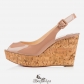 Une Plume Sling 100 Nude Patent Leather BSCL854032