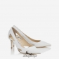 Jimmy Choo Optic White Shiny Leather with Painted Mini Studs Pointy Toe Pumps 65mm BSJC7675338