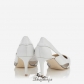 Jimmy Choo Optic White Shiny Leather with Painted Mini Studs Pointy Toe Pumps 65mm BSJC7675338
