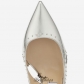 Jimmy Choo Silver Mirror Leather with Painted Mini Studs Pointy Toe Pumps 100mm BSJC0075624