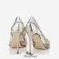 Jimmy Choo Silver Mirror Leather with Painted Mini Studs Pointy Toe Pumps 100mm BSJC0075624