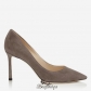 Jimmy Choo Taupe Grey Suede Pointy Toe Pumps 85mm BSJC3773665