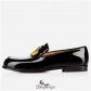 Laperouza Flat Black Gold Patent Leather BSCL822778