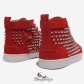 Mens  Louis Spikes High Top Sneakers Red BSCL4811662
