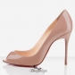 Sexy 100mm Peep Toe Pumps Nude BSCL5294011
