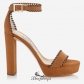 Jimmy Choo Canyon Suede and Brown Nappa Platform Sandals 120mm BSJC6746333