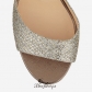 Jimmy Choo Champagne Glitter Fabric Platform Sandals 120mm BSJC8898725