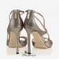 Jimmy Choo Gold Shimmer Leather with Plexi Sandals 100mm BSJC4400299